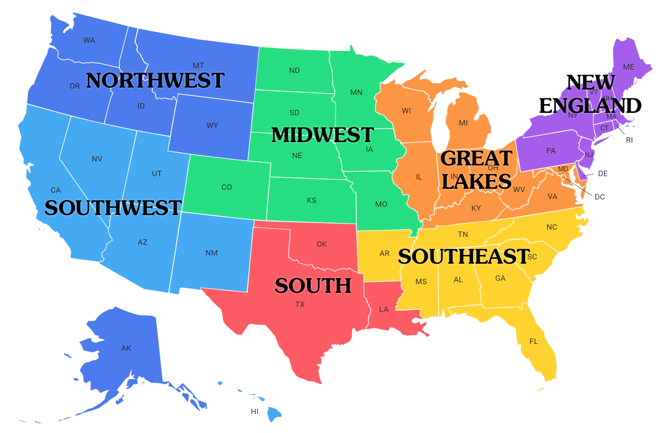 south-region-map